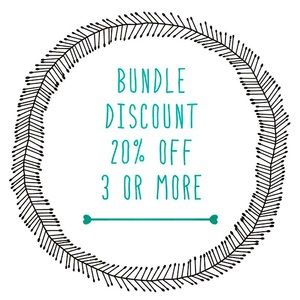 Bundle 3 or more items & get 20% discount :)